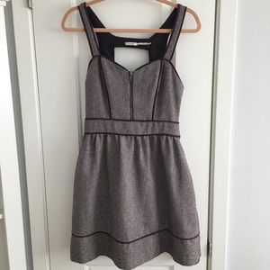 Kimichi Blue Dress - Purple with Gold Herringbone